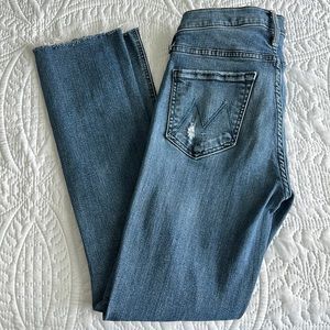 Mother The Midrise Dazzler with Ankle Fray